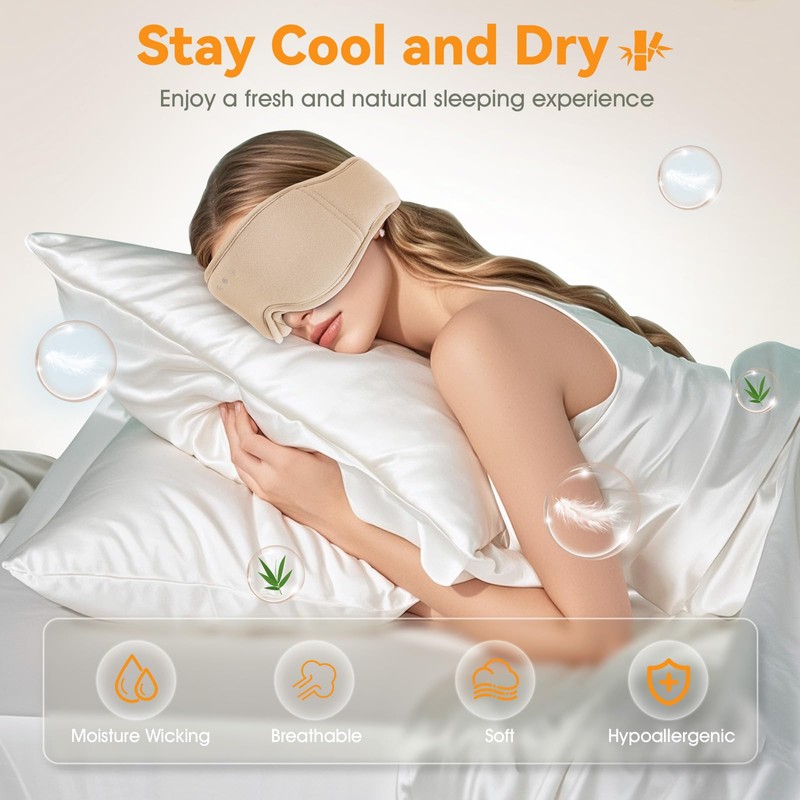 musicozy Bambus-Schlafmaske, Kopfhörer