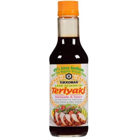 Kikkoman Less Sodium Teriyaki Sauce, 10 Ounce (Pack of 2, Total of 20 Fl Oz) (2-Pack)