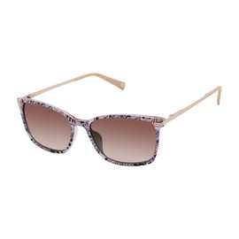 Ted Baker TWS300 Rectangle Sunglasses for Women, 57 mm, UV400 Protection, Blush and Rose Gold, 57 mm