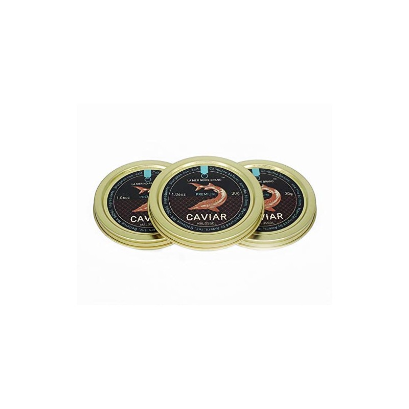 Three-pack Ossetra sturgeon caviar 1.06 oz (Pack of 3)
