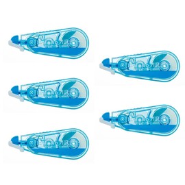 Tombow CT-CA5C40-5P Pencil Correction Tape, 0.2 inches (5 mm), MONO Mono Air (Light Touch, High Adhesion Tape), Single Use Type, 32.8 ft (10 m), Blue, 5 Pieces