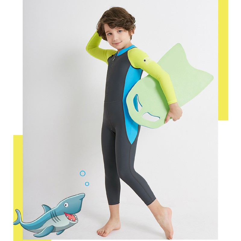 Children Swimsuit UPF50+ Sun Protection Long Sleeve Quick Drying Fullsuit