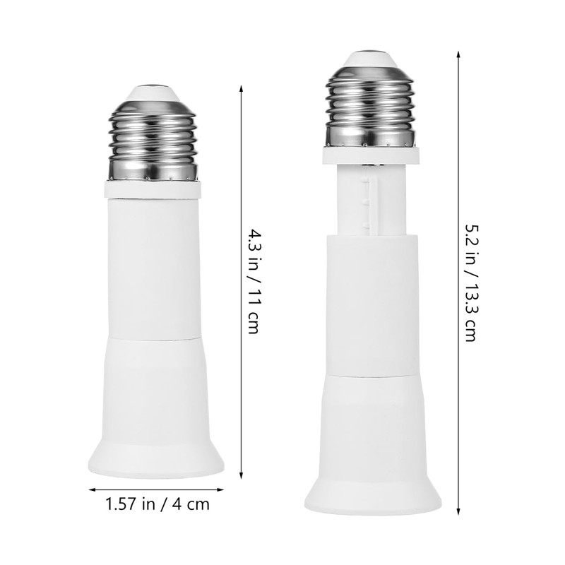 UKCOCO 2 Pcs E27 Light Socket Extender, E27 to E27