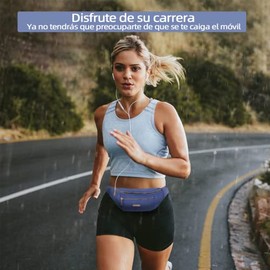 Cangurera Deportiva para Mujer, Riñoneras para Correr Paquete de 2, Bolso bandolera con bolsillo con cremallera,Cinturón impermeable ajustable para co