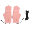 USB Heating Winter Gloves Cotton Knit Washable Women USB Fingerless
