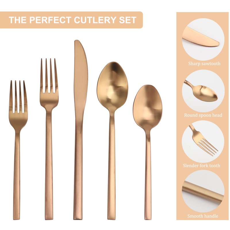 20 Piece Silverware Set for 4,Stainless Steel Flatware Set,Tableware Cutlery