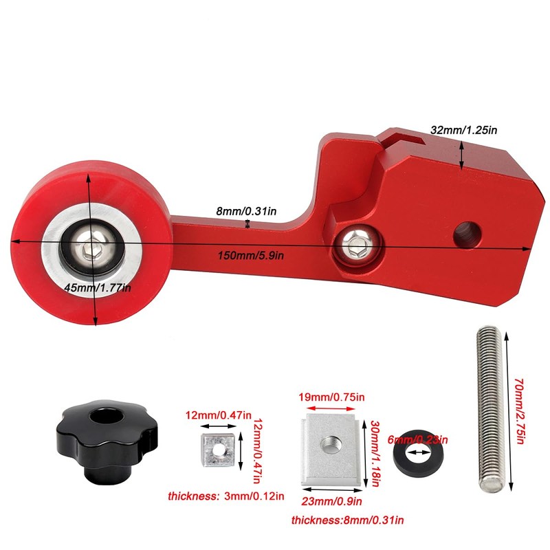 JCFANTS Updated Bearing Roller Featherboards, Precision Stock Guides for Table