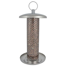 Fallen Fruits Ltd FB394 STAINLESS STEEL NUT FEEDER Bird, Silver, 14.0 cm*14.0 cm*28.5 cm