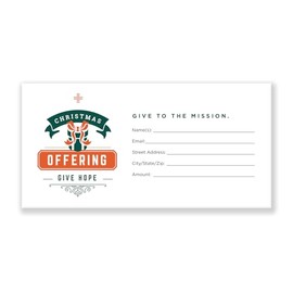 Pew Pocket Envelopes | 500 Tithes and Offering Envelopes for Church | Tithe Envelopes for Church | USA Company | Christmas Offering - Give Hope Theme