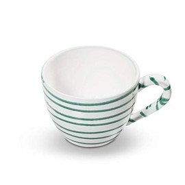GMUNDNER KERAMIK Teacup Maxima Capacity: 0.4 Litres Green Flamed Crockery Handmade in Austria