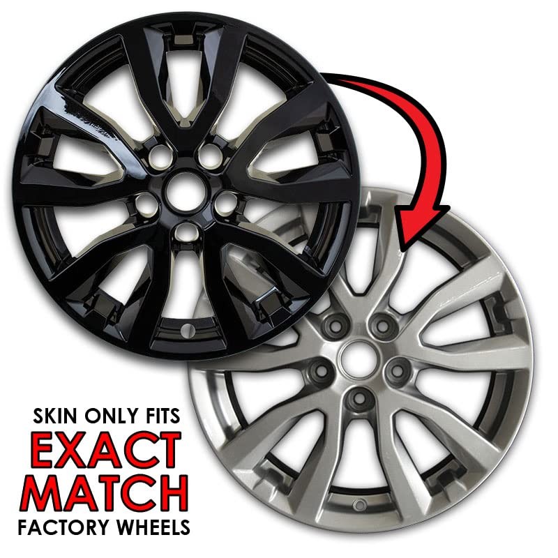 Upgrade Your Auto 17" 4pc Gloss Black Wheel Skins (Set