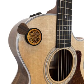 Thalia Wooden Pick Puck 2.0 - Guitar Pick Holder for Electric, Acoustic, Bass & Ukulele, Suitable for Thin and Thick Picks, Guitar Gifts for Men and Musicians - (Celtic Knot - Hawaiian Koa)