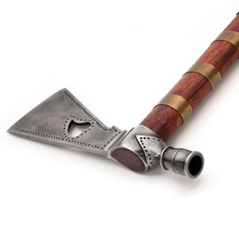 Windlass 1830s Peace Pipe Tomahawk High Carbon Steel Blade with Hardwood Shaft Hammered Dot Design Historical Replica