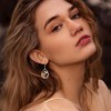 Sunflower Earrings for Women Trendy Sterling Silver Dangle Drop Earrings