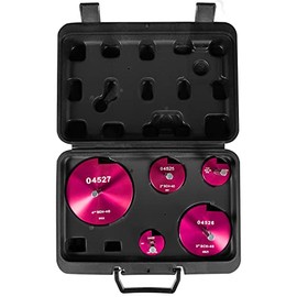 5-Piece PVC Pipe Reamer Tool Kit for PVC, CPVC, ABS Fittings, Includes 1.25", 1.5", 2", 3", 4" Reamers, 3/8" Hex Shaft, Compatible with Standard 1/2" Drills for Pipe Cleaning & Smoothing Edges