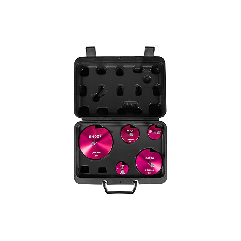 5-Piece PVC Pipe Reamer Tool Kit for PVC, CPVC, ABS
