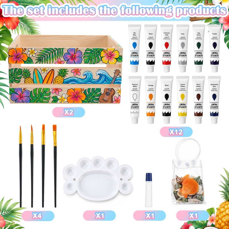 Huwena 2 Pack DIY Bikini Box Kit- DIY Painting Bikini