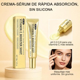 Vitamin C Booster Shot Serum con Niacinamida, Vitamina C Serum Facial 30mL Ilumina y Unifica el Tono de la Piel, Ayuda a Reducir Manchas, Tratamiento Diario y Nocturno (2PCS)