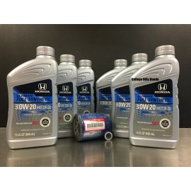 6QT Genuine Honda 0W-20 Full Synthetic Oil Change Kit w/A02 Filter and Washer