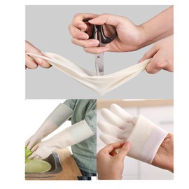 VFENHIR Dishwashing Gloves, Flocked Nitrile Cleaning Gloves, Durable, Long Life, Stronger Grip (S)