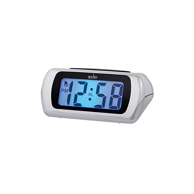 Acctim AURIC Alarm Clock, Silver