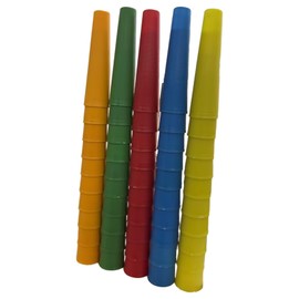 Threehoney 50 Pcs Plastic Training Cones Colored Cones Plastic Small Stack Cones Occupational Therapy Tools Medical Rehabilitation Functional Hand Therapy