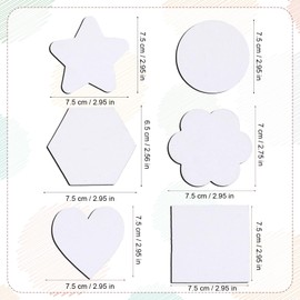 12pcs Magnetic Canvas Boards, Round/Heart/Star/Flower Shaped Canvas Small Painting Canvas Panel for Acrylic Oil Watercolor Painting Fridge Locker DIY Craft Art Gift