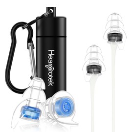 Hearprotek Concert Ear Plugs, 2 Pairs of Hearing Protection, Concert Ear Plugs, Noise Cancelling Earplugs for Festival, Aeroplane Work, Music, Motorcycle, Musician, Hearing Protection