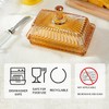 6'' Champagne Glass Butter Dish with Lid for Countertop Kitchen