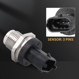 KIPA Fuel Rail Pressure Sensor for Dodge Ram 2500 2003-2007 Dodge Ram 2003-2006 Truck Cummins Diesel L6 5.9L Replace Bosch OEM # 0281006425 0281002851 5093112AA 904-309 3949988