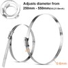 4 Pieces Large Size 550mm / 21.6inch Metal Hose Clips
