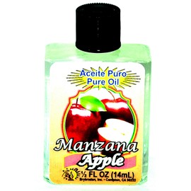 12 PIECES BRYBRADAN APPLE PURE OIL MANZANA ACEITE PURO 1/2 FL.OZ. (14.7 ML)