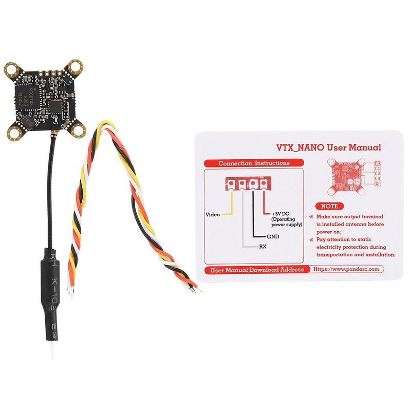 VT5804 Nano Video Transmitter 5.8G 40CH 0mW~400mW OSD Adjustable FPV