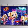 Joker Girl Birthday Party Supplies Backdrop 5x3 Scary Queen Boys