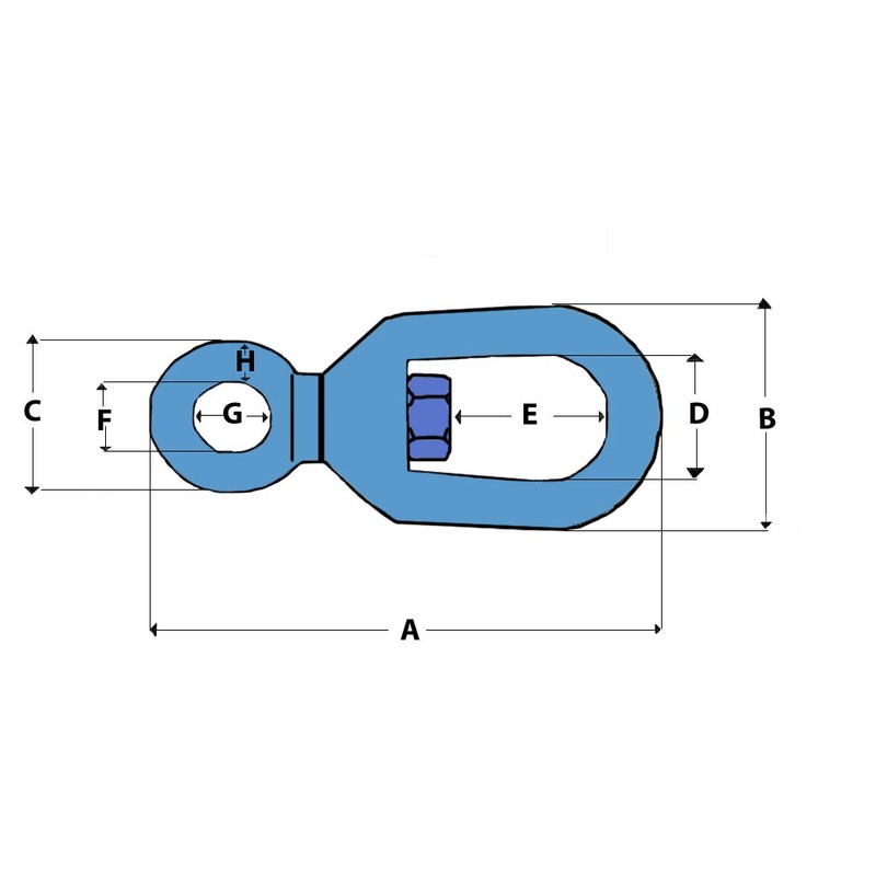 8MM Galvanised Chain Anchor Swivel - 5/16" Marine Mooring Boat