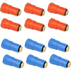 Construction Plug Set 1/2 Inch with Brass Thread and Zero Ring Seal Red & Blue 12/20/50/100 Pieces (Pack of 50)