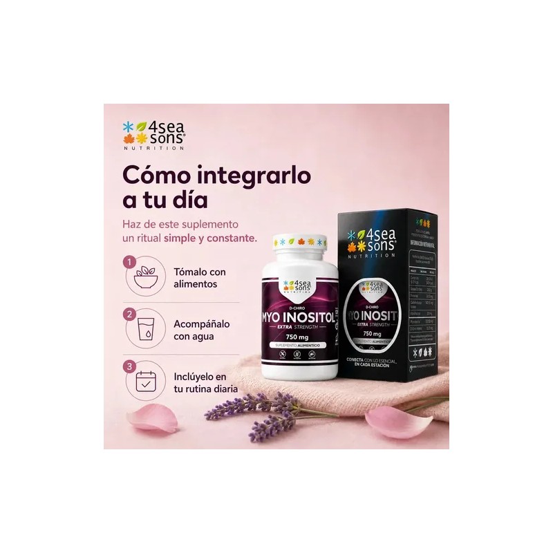 Myo Inositol y D-Chiro Inositol 750 mg | 60 Cápsulas