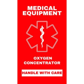 Oxygen Concentrator Medical Alert Equipment Luggage Tag - Handle with Care, DOT and ACAA regulations (MELT-118) Quantity (1)