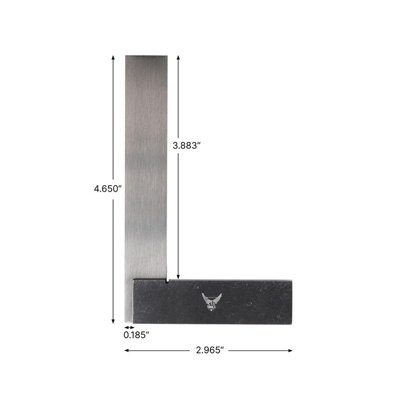 PEC Tools Machinist Square Precision Engineer Wide Seat Square 90