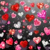 Mauts 9 Sheet Valentines Day Decor，3D Diamond Valentines Window Stickers,