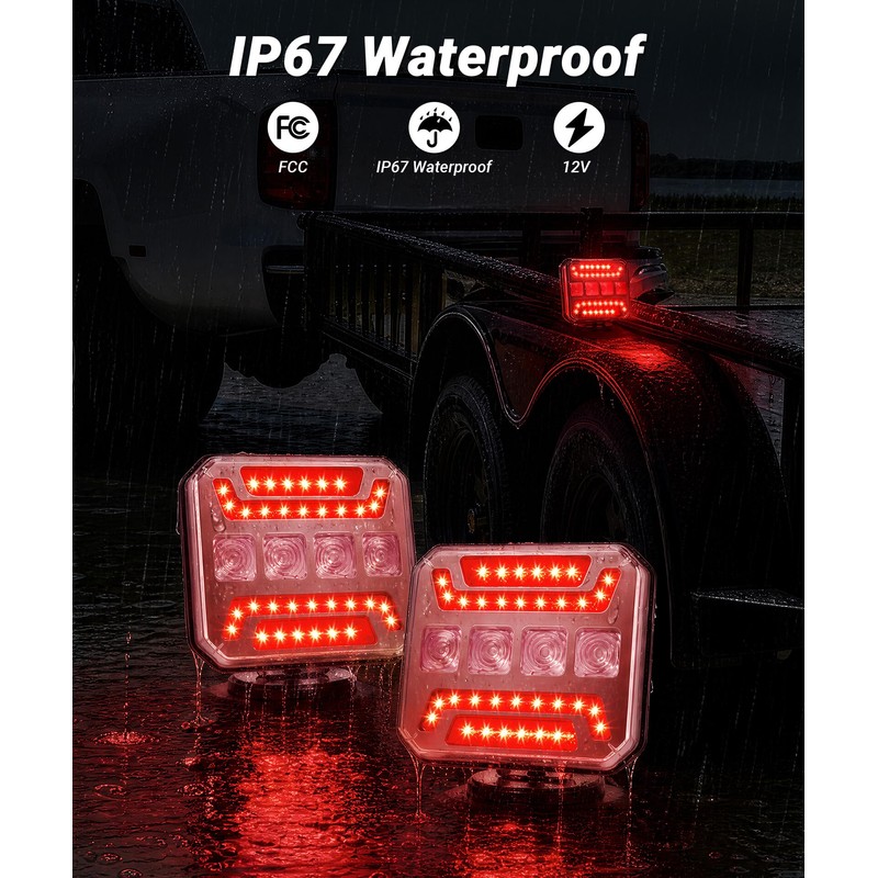 328FT Long Range Magnetic Tow Light Kit with 4/7 Pin
