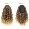 Rafabcici 16 Inch Kinky Curly Deep Wave Drawstring Ponytail Extension