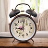 GMMH Retro Analogue Alarm Clock, No Ticking, Table Clock, Bedside