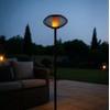 Solar Yard Outdoor Floor Lamp with Flame & Steady Modes,