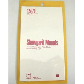 Showgard Clear Stamp Mounts 127/70 Moon Landing Plate Blocks Pack 10 NOS (m61)