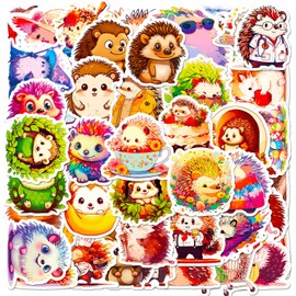 Hedgehog Stickers 50 Pieces Cool Stickers for Water Bottles Laptop Scrapbooks, Guitars, Luggage, Bicycle, Phone, Skateboards | Teenagers, Girls, Children Stickers