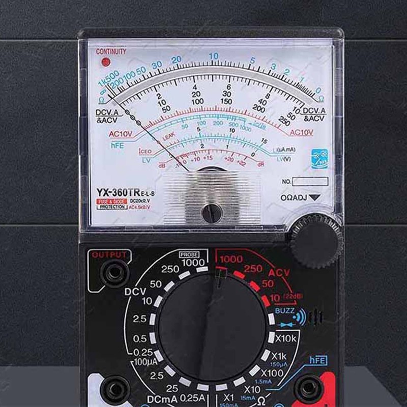 Pointer Multimeter Ammeter Voltmeter Ohmmeter with Probes Teaching Aids Maintenance