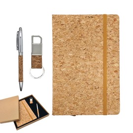 High Quality Ballpoint Pen, 3-Piece Set, Notebook A5, Horizontal Rule, Stylish Key Holder, Black Core, Popular, Easy to Write, Cool, Gift, Gift Set, School Entrance, Graduation, Jobing, Birthday, Sixtieth Birthday Celebration, Men and Women, Writing Supp