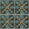 Design Tile 5.9 inches (150 mm) Square Retro N-704