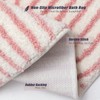 Urtlmaji Rainbow Bath Mats Pink Bathroom Rugs Non Slip Washable
